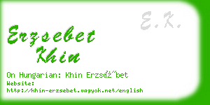 erzsebet khin business card